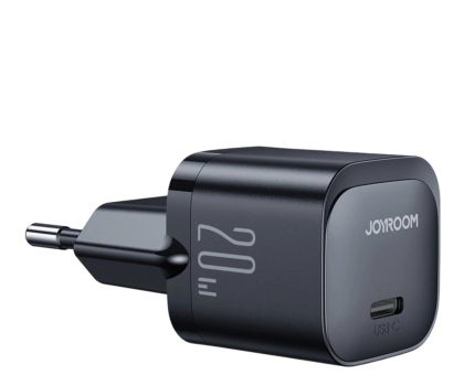 Ładowarka i akumulator JoyRoom Mini ładowarka USB C 20W PD JR-TCF02 czarna 6956116742324